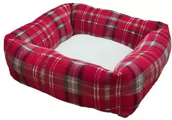 Nobby Xmas Komfort Bett eckig Kareli rot 50x50x20cm