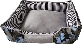 Nobby Komfortkissen Elio eckig blau camouflage 50x40x17cm