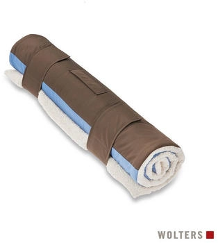 Wolters Upcycling Vagabund Reisedecke trüffel/blau 100x70cm