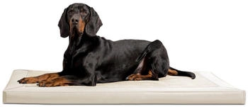 Tierlando CARLOS Velours-Kunstleder Hundematratze creme 1,2 m, 6 cm, 90 cm