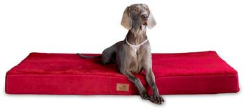 Tierlando ® STUART ORTHO PLUS - Orthopädische Hundematte dunkelrot 80 cm, 13 cm, 60 cm