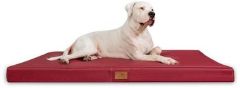 Tierlando ® OSCAR VISCO Orthopädische Hundematte Matratze Kunstleder Hundebett dunkelrot 1 m, 11 cm, 80 cm