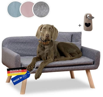 Rohrschneider Hundesofa Chicago mit Gratis-Beigabe grau