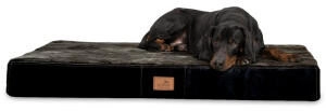Tierlando ® STUART ORTHO PLUS - Orthopädische Hundematte schwarz 80 cm, 13 cm, 60 cm