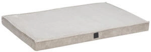 Designed by Lotte Orthopädisches Hundekissen Ribbed hellgrau, Maße: 108 x 69 x 8 cm