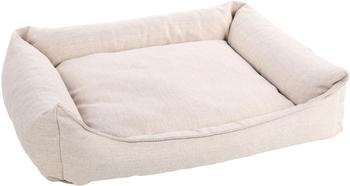 Flamingo Hundebett Baldar rechteckig beige, Maße: 100 x 80 x 25 cm