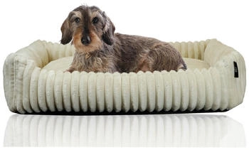 Rohrschneider ® Kuschelsofa breiter Cordstoff Deluxe beige
