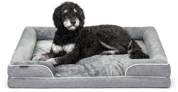 Lionto orthopädisches Hundebett mit erhöhtem Rand rutschfest L