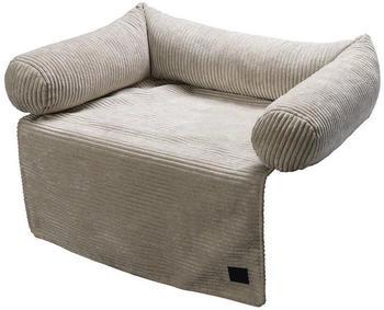 Designed by Lotte Couchkissen Ribbed hellgrau, Maße: 70 x 50 cm
