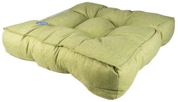 Duvo+ Kissen Quadri quadratisch grün/beige, Maße: 72 x 72 x 18 cm