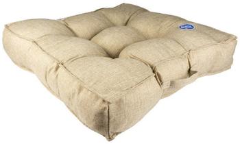 Duvo+ Kissen Quadri quadratisch beige, Maße: 86 x 86 x 18 cm