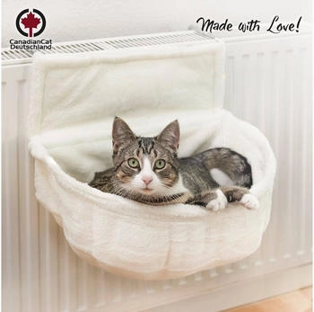 CanadianCat Canadian Cat Company Kuschelsack für Heizkörper weiß