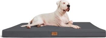 Tierlando ® OSCAR VISCO Orthopädische Hundematte Matratze Kunstleder Hundebett schwarz/ graphit 1,5 m, 11 cm, 1 m