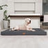 Tierlando ® OSCAR VISCO Orthopädische Hundematte Matratze Kunstleder Hundebett schwarz/ graphit 1,5 m, 11 cm, 1 m