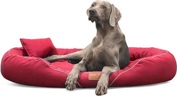 Tierlando TIFFANY Couture - Orthopädisches Hundebett dunkelrot 1,45 m, 20 cm, 1,05 m