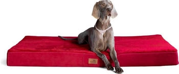 Tierlando ® STUART ORTHO PLUS - Orthopädische Hundematte dunkelrot 1,2 m, 13 cm, 90 cm