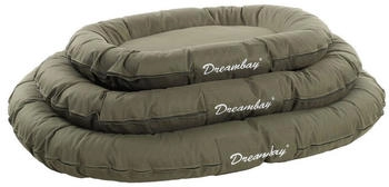Flamingo Hundekissen Dreambay oval olivgrün, Maße: 80 x 60 x 14 cm