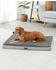 Lionto orthopädisches Hundebett, 91x69x8 cm, für Hunde & Katzen, grau