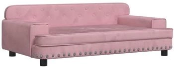 vidaXL Hundebett Rosa 90x53x30 cm Samt