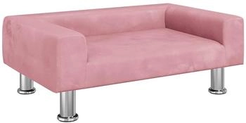 vidaXL Hundebett Rosa 70x45x26,5 cm Samt