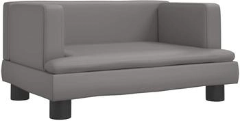 vidaXL Hundebett Grau 60x40x30 cm Kunstleder
