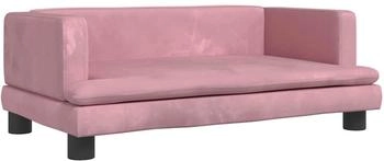 vidaXL Hundebett Rosa 80x45x30 cm Samt