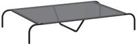vidaXL Hundebett Erh&ouml;ht Grau 130x80x20 cm Textilene und Stahl