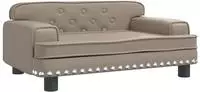vidaXL Hundebett Cappuccino-Braun 70x45x30 cm Kunstleder