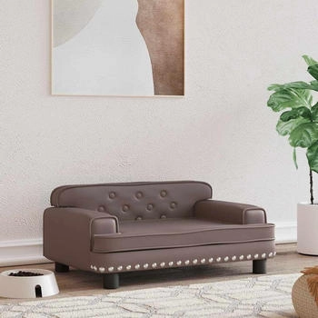 vidaXL Hundebett Braun 70x45x30 cm Kunstleder