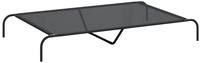 vidaXL Hundebett Erh&ouml;ht Schwarz 150x90x20 cm Textilene und Stahl