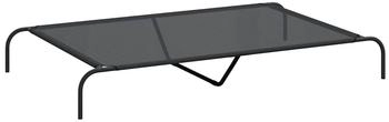 vidaXL Hundebett Erh&ouml;ht Schwarz 150x90x20 cm Textilene und Stahl