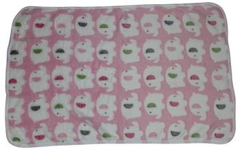 Pettimania Fleece Decke mit Elefanten-Motiv pink 105 x 75 cm