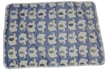 Pettimania Fleece Decke mit Elefanten-Motiv blau 105 x 75 cm
