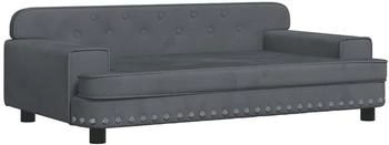 vidaXL Hundebett Dunkelgrau 90x53x30 cm Samt