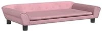 vidaXL Hundebett Rosa 100x50x21 cm Samt
