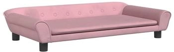 vidaXL Hundebett Rosa 100x50x21 cm Samt