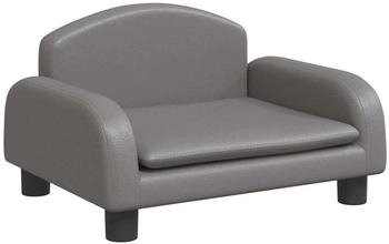 vidaXL Hundebett Grau 50x40x30 cm Kunstleder