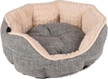 Flamingo Hundebett Zupo achteckig grau 45 x 40 x 15 cm