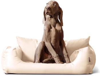 Tierlando NEMO Hundebett Hundesofa S M L Hundekorb Katzenbett 65 80 100cm creme 80 cm, 22 cm, 60 cm