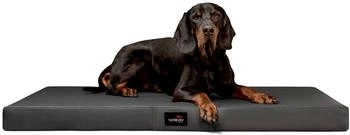 Tierlando ® Orthopädische Hundematratze ALICE EASY CLEAN Kunstleder Hundebett schwarz/ graphit 1 m, 9 cm, 80 cm