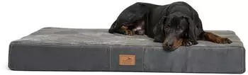 Tierlando ® STUART ORTHO PLUS - Orthopädische Hundematte schwarz/ graphit 80 cm, 13 cm, 60 cm