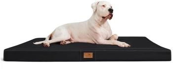 Tierlando ® OSCAR VISCO Orthopädische Hundematte Matratze Kunstleder Hundebett schwarz 1,2 m, 11 cm, 90 cm