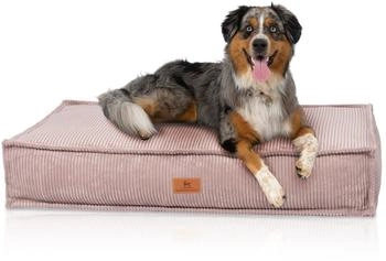 Knuffelwuff Hundekissen Lesedi aus Cord mit Handwebcharakter rosa XXL