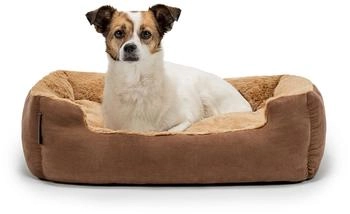 Lionto Hundebett mit Wendekissen braun M