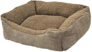 Nobby Komfortbett eckig Classic Teddy taupe 60 x 50 x 18 cm