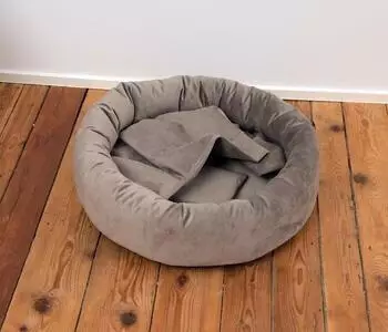 Silvio Design Kuschelinsel 'Lajos L' taupe Ø 90 cm