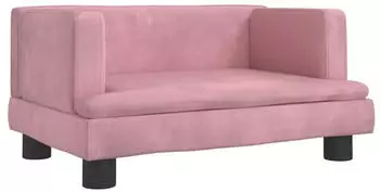 vidaXL Hundebett Rosa 60x40x30 cm Samt