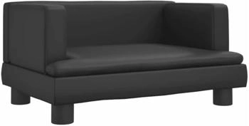 vidaXL Hundebett Schwarz 60x40x30 cm Kunstleder