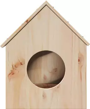 vidaXL Katzenhaus 41x50x50 cm Massivholz Kiefer