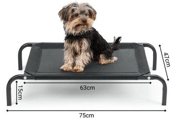Lionto Pet Bed Fabric Black 75x47 cm (DB00360)